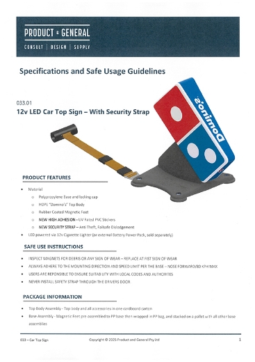 Picture of Car Topper Tile